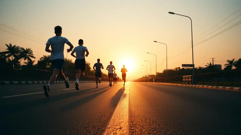 Bangkok Marathon: running race at Bangkok, Thailand