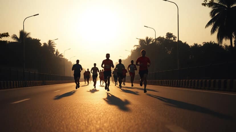 Bharat Midnight Marathon: running race at Bengaluru, India