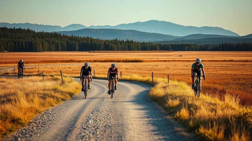 Bruce Peninsula Gravel Gran Fondo: cycling race at Lake Huron Ontario, Canada