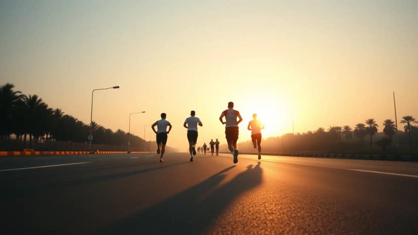Cognizant New Delhi Marathon: running race at New Delhi, India
