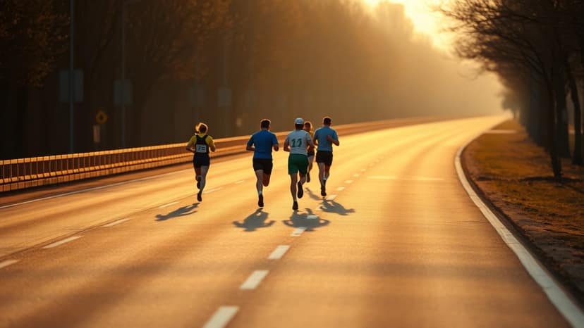 Dalian International Marathon: running race at Dalian, China