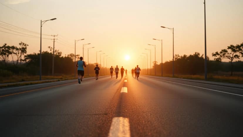 Danang International Marathon: running race at Hòa Cường Ward, Vietnam