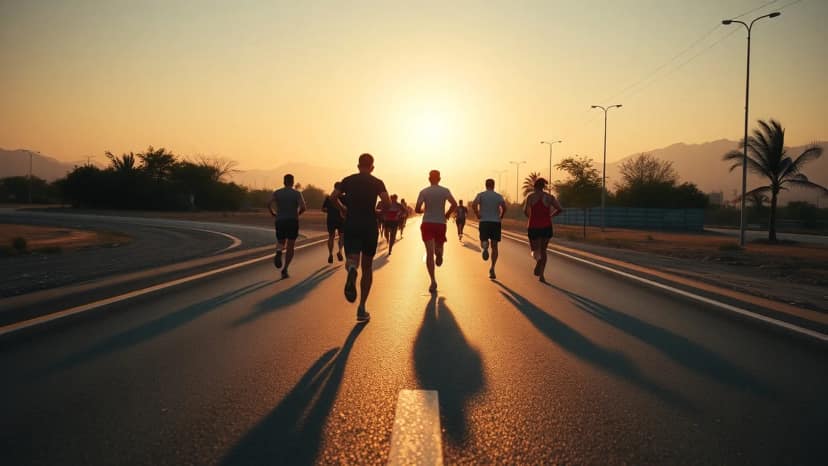 Dead Sea Ultra Marathon: running race at Shoonah Janoobiyah Sub-District, Jordan