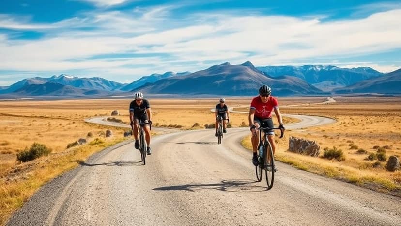 Gravel del Fuego: cycling race at Puerto Natales to Caleta María, Chile