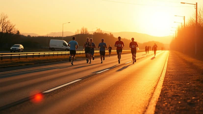 KIX Senshu International Marathon: running race at Sakai, Japan