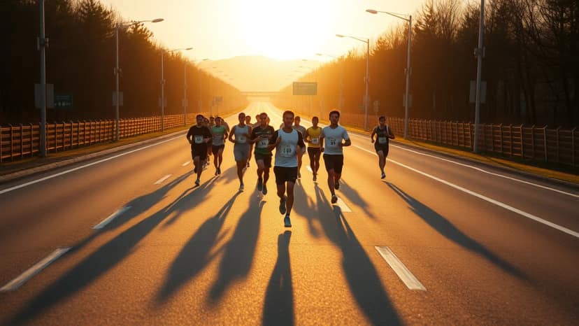 Mt. Fuji International Marathon: running race at Uenohara, Japan