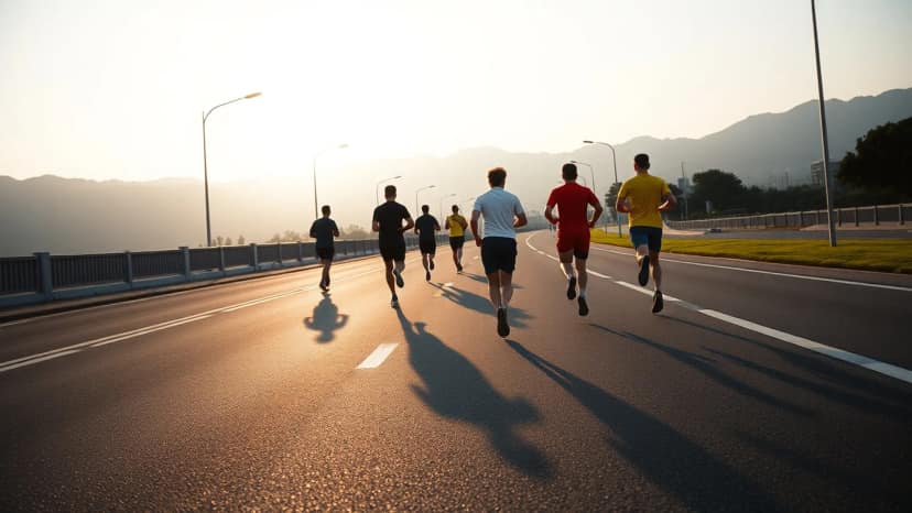 Nanshan Taipei Freeway Marathon: running race at Taipei, Taiwan