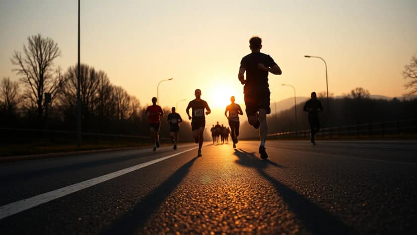 Neujahrsmarathon Zürich: running race at Zurich, Switzerland