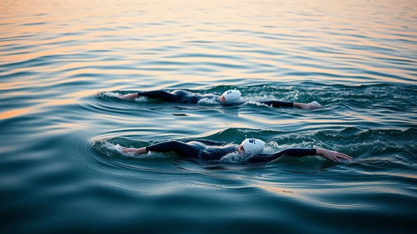 Oceanman Aktau: swimming race at Aktau, Kazakhstan