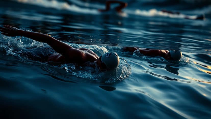 Oceanman Banyuls: swimming race at Banyuls-sur-Mer, France