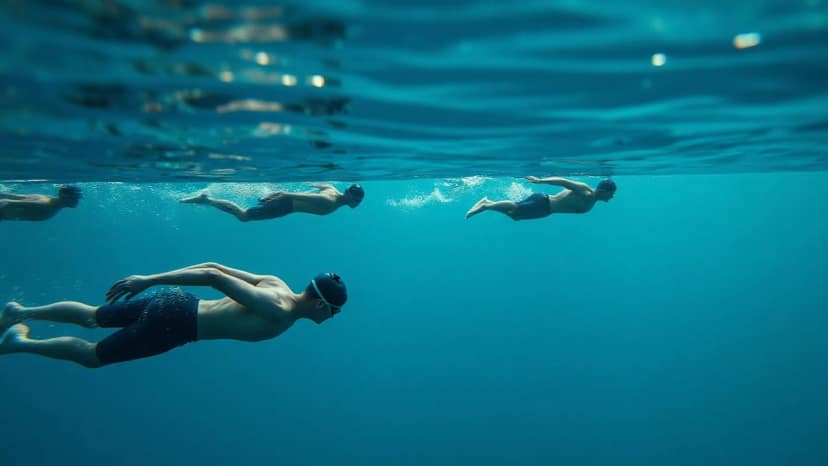 Oceanman Cozumel: swimming race at Cozumel, Mexico