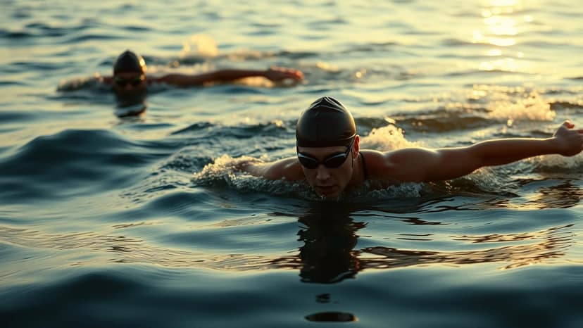 Oceanman Gijón: swimming race at Gijón, Spain