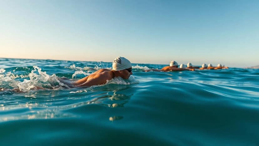 Oceanman Ibiza: swimming race at Ibiza, Spain
