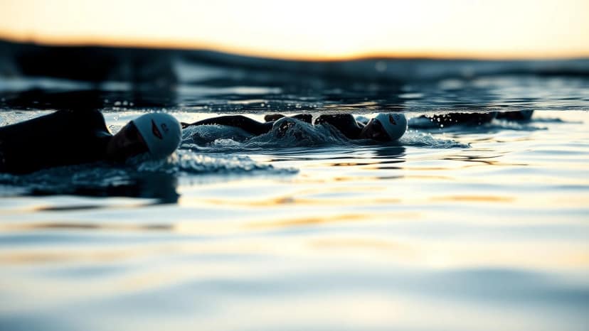 Oceanman Lago d'Orta: swimming race at Lago d'Orta, Italy