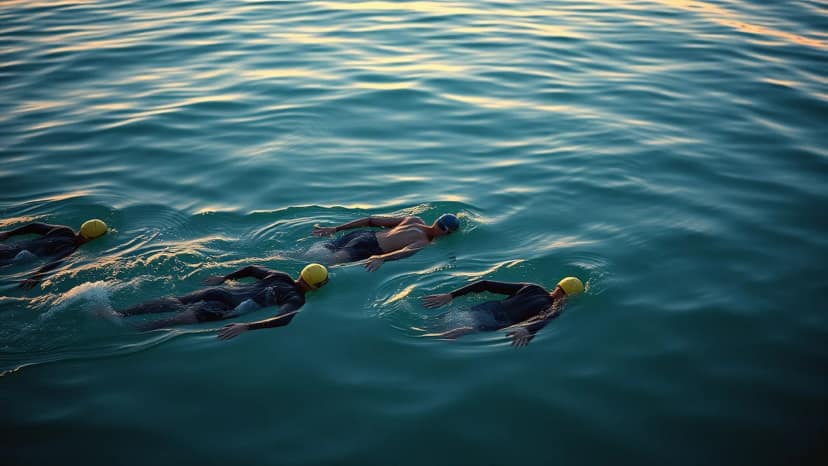 Oceanman Malta: swimming race at Għadira, Malta