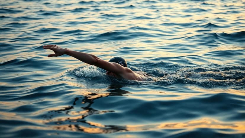 Oceanman Salinas: swimming race at Salinas, Ecuador