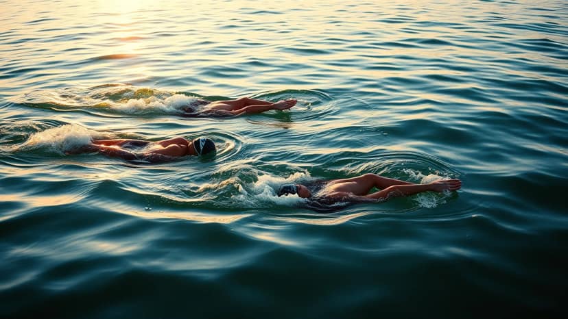 Oceanman Vouliagmeni: swimming race at Vouliagmeni, Greece
