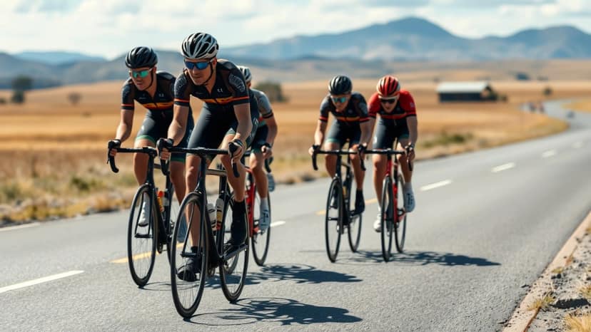 Ride the Rakaia: cycling race at Rakaia, New Zealand