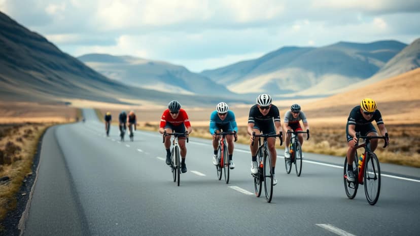 The Gralloch: cycling race at Gatehouse of Fleet, United Kingdom
