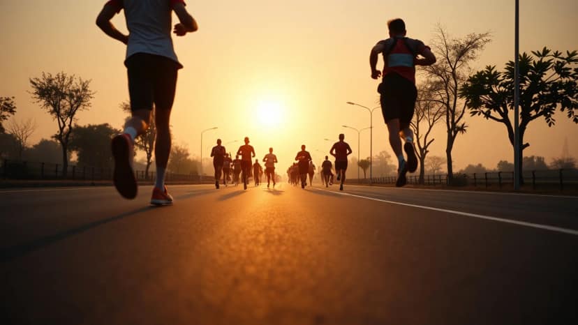 Vedanta Delhi Half Marathon: running race at Delhi, India