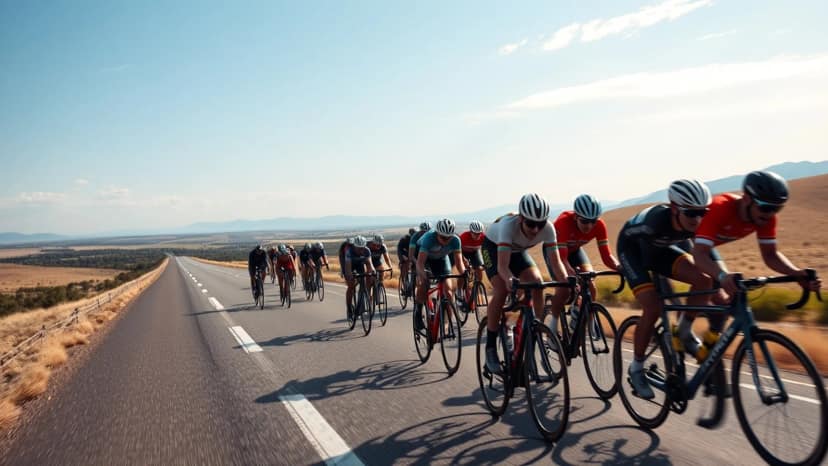 Badlands: cycling race at Granada, Spain