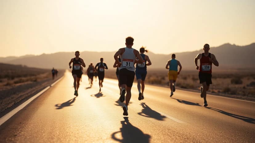 Eilat Desert Marathon: running race at Eilat, Israel