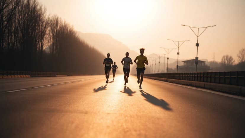 Hengshui Lake International Marathon: running race at Taocheng District, China