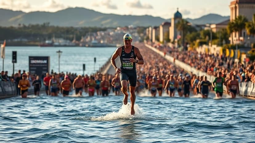 IRONMAN New Zealand: triathlon race at Taupo, New Zealand