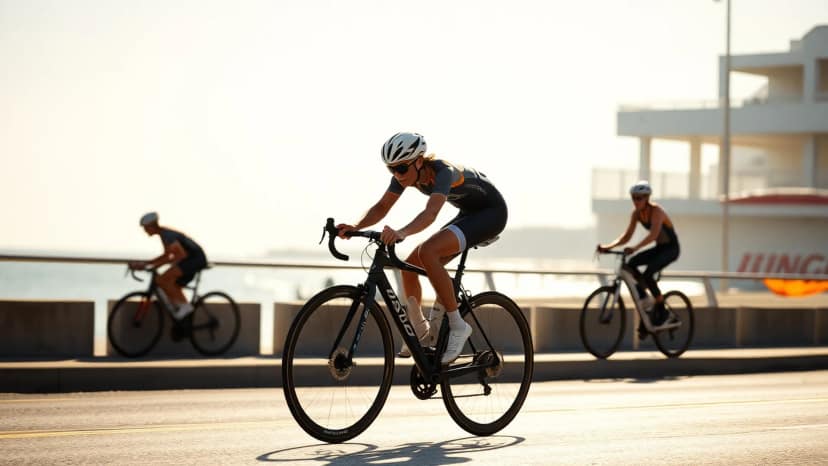 IRONMAN New York: triathlon race at Jones Beach, United States