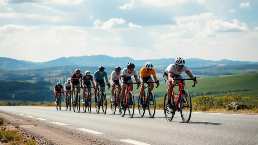 La Bisou: cycling race at Peronnas, France