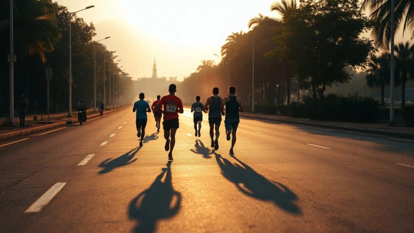 LSR Colombo Marathon: running race at Maharagama, Sri Lanka