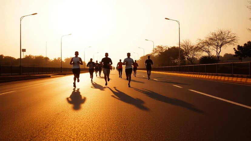 MG Vadodara International Marathon: running race at Vadodara, India