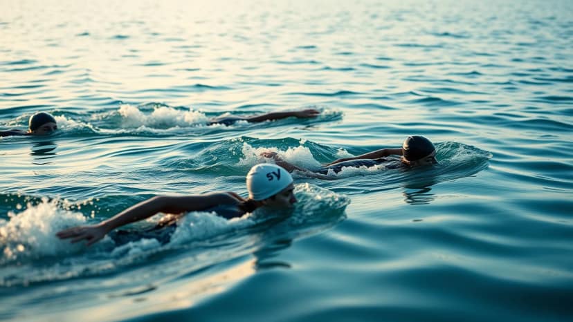 Oceanman El Salvador: swimming race at La Libertad, El Salvador